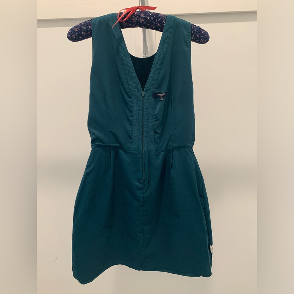 Madewell Midnight Green Sleeveless Dress - Picture 3 of 11